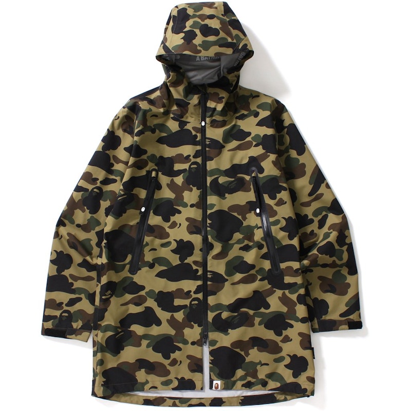 BAPE Gore-Tex 1st Camo Long Hoodie Jacket Jacket Green