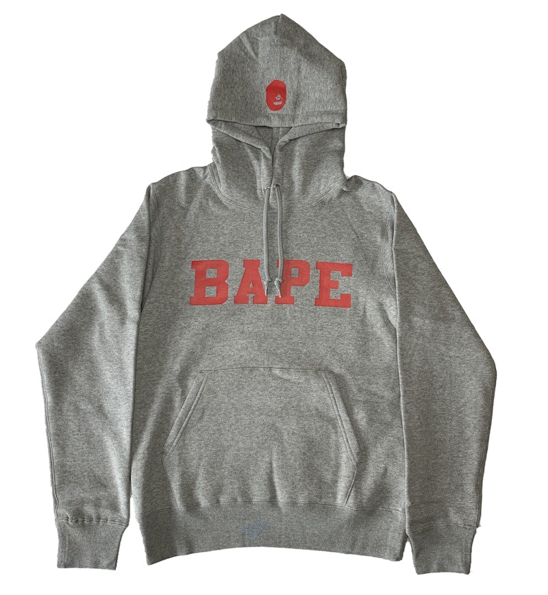 BAPE Happy New Year Spell Out Hoodie Grey