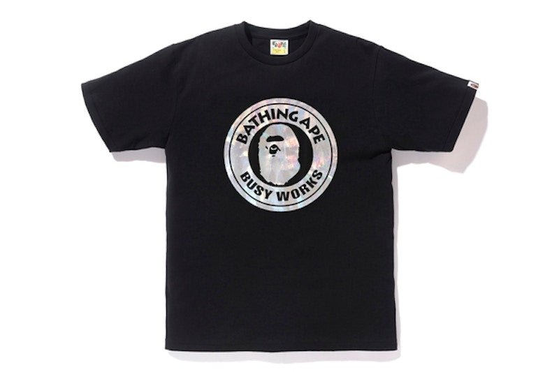 BAPE Hologram Busy Works Tee Black