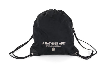 BAPE Jacquard Camo Gymsack Black