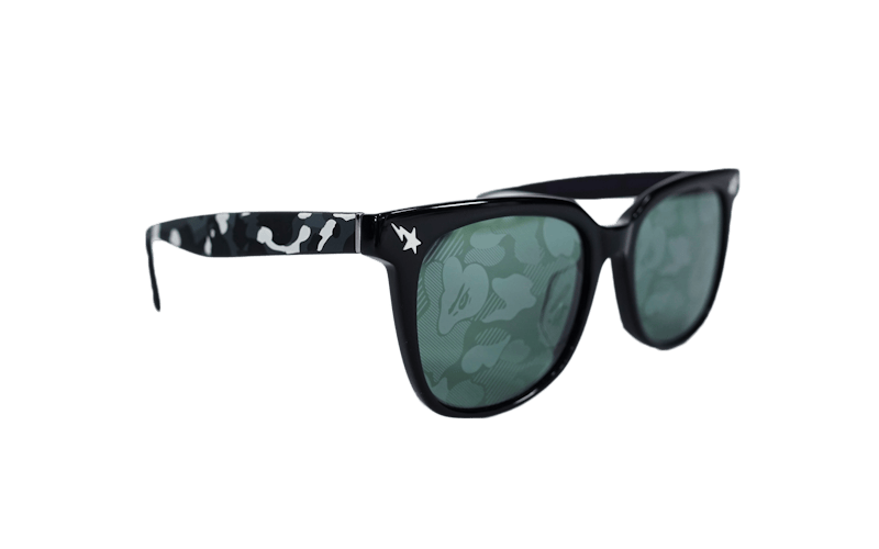 BAPE Jacquard Line ABC Camo Lenses City Camo Sunglasses Black