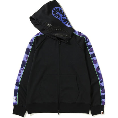 BAPE Jersey Shark Full Zip Hoodie Black