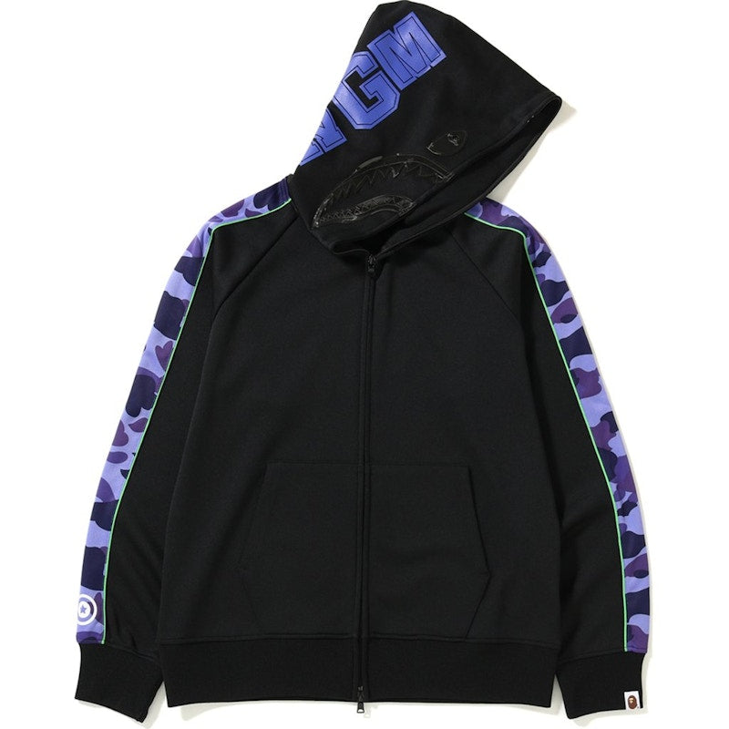BAPE Jersey Shark Full Zip Hoodie Black
