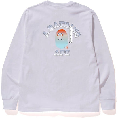 BAPE Kabuki College L/S Tee White