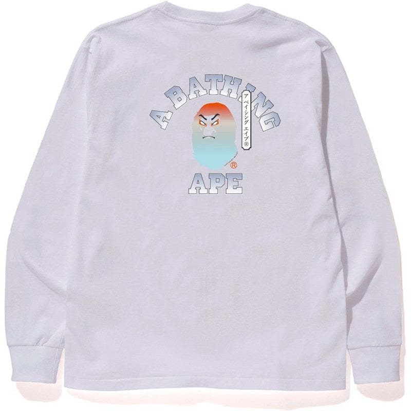BAPE Kabuki College L/S Tee White