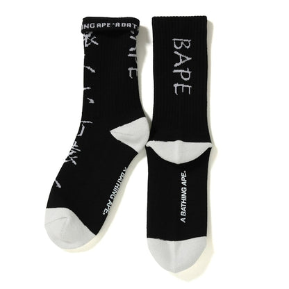BAPE Kanji Logo Socks Black