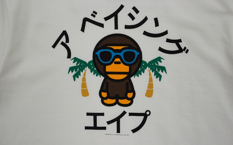 BAPE Katakana Milo Tee White