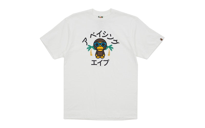 BAPE Katakana Milo Tee White