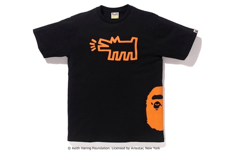 BAPE Keith Haring Tee 1 Black/Orange