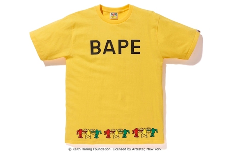 BAPE Keith Haring Tee 2 Yellow