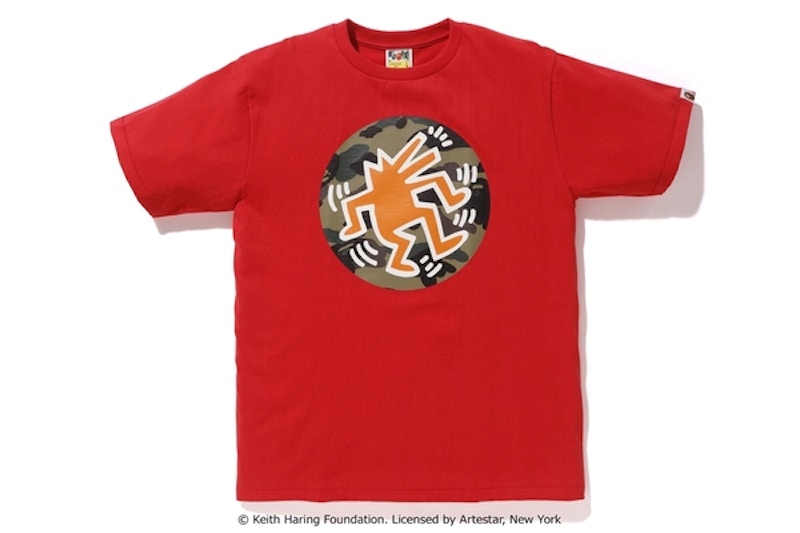 BAPE Keith Haring Tee 5 Red