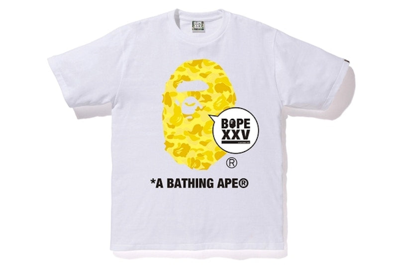 BAPE Kids XXV Ape Head Tee White