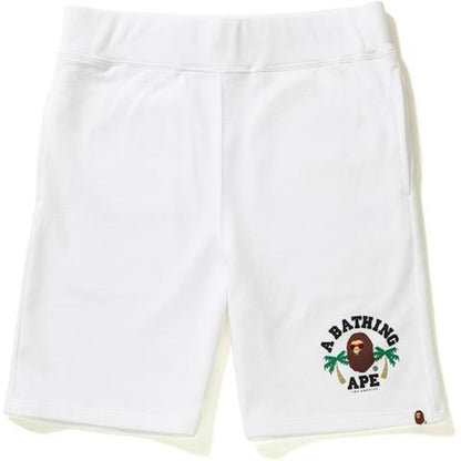 BAPE La College Sweat Shorts Shorts White
