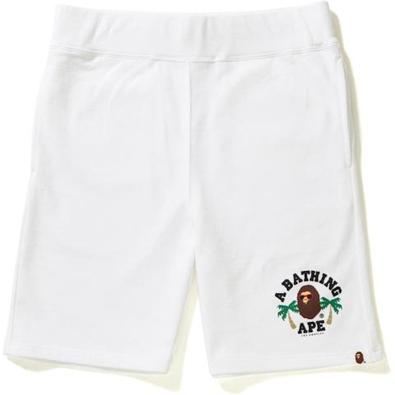 BAPE La College Sweat Shorts Shorts White