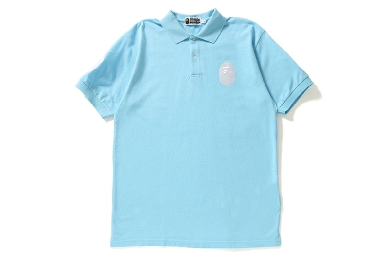 BAPE Large Ape Head Polo Light Blue