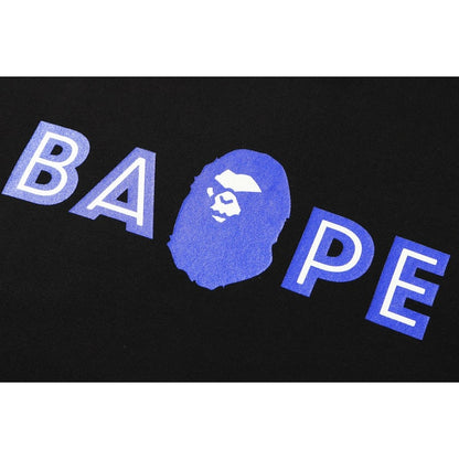 BAPE Layered Mad Face Wide Pullover Hoodie Black