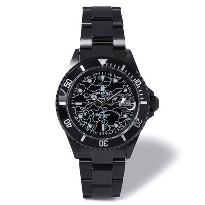 BAPE Type 1 Line 1st Camo Bapex Watch Black