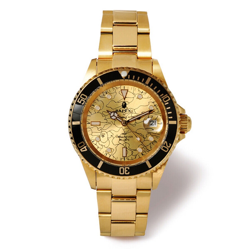 BAPE Type 1 Line 1st Camo Bapex Watch Gold