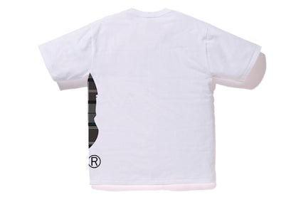 BAPE Logo Check Side Big Ape Head Tee Whtie/Black