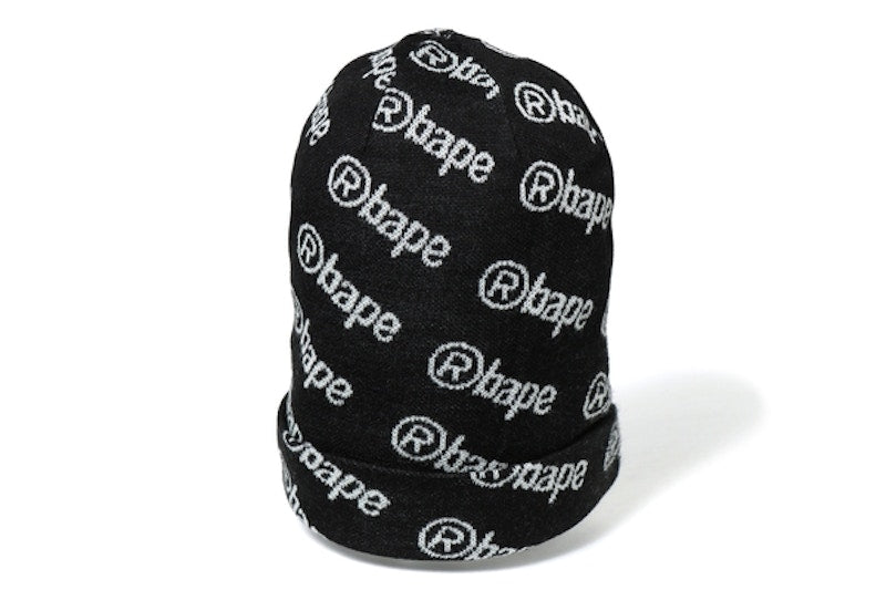 BAPE Logo Knit Cap Black