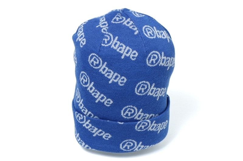 BAPE Logo Knit Cap Blue