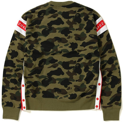 BAPE Logo Tape 1st Camo Crewneck Green