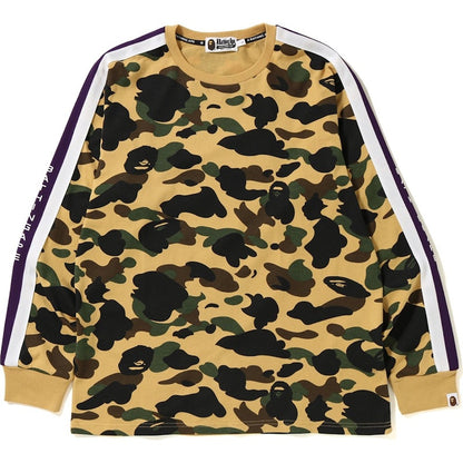 BAPE Logo Tape 1st Camo Long Sleeve Tee Yellow