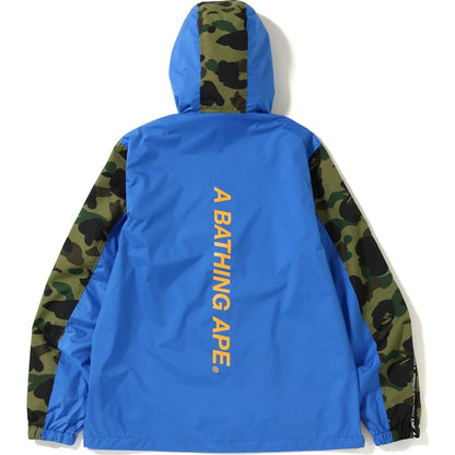 BAPE Logo Tape Hoodie Jacket Blue
