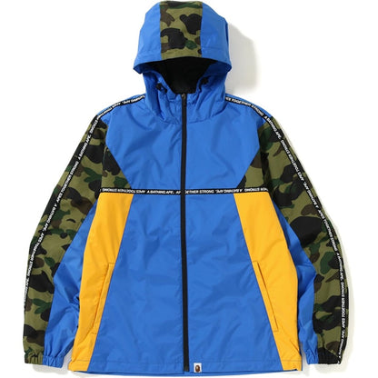 BAPE Logo Tape Hoodie Jacket Blue
