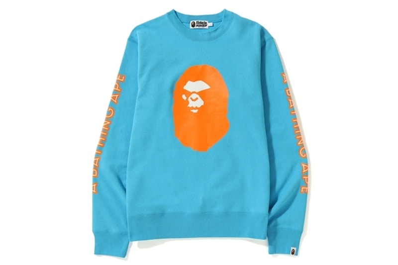 BAPE Mad Face Wide Crewneck Sax