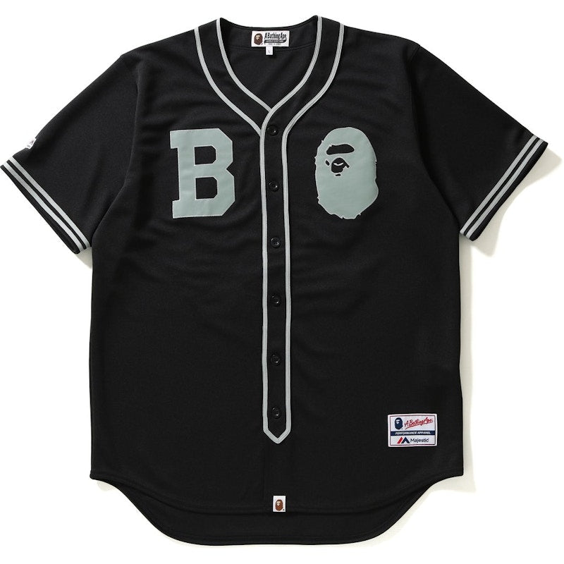 BAPE Majestic Baseball Shirt Shirt Black