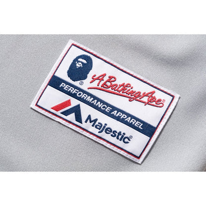 BAPE Majestic Baseball Shirt Shirt Gray