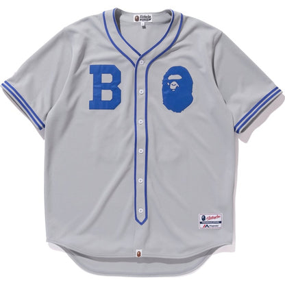 BAPE Majestic Baseball Shirt Shirt Gray
