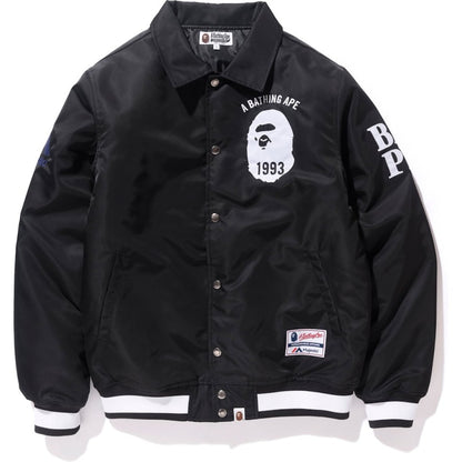 BAPE Majestic Satin Varsity Jacket Jacket Black