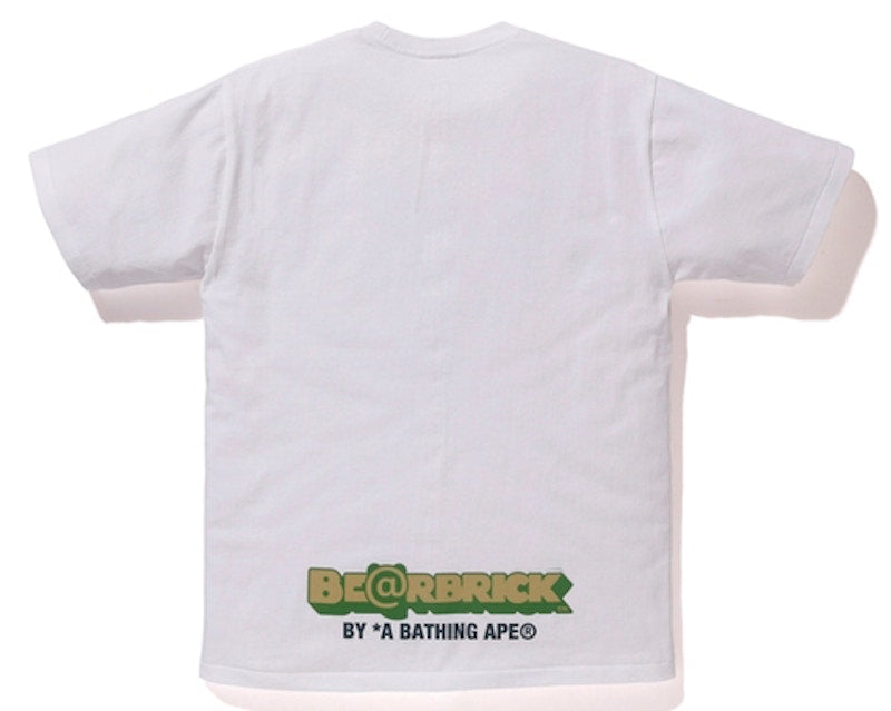 BAPE Medicom Toy Ape Head Bear Tee White/Green