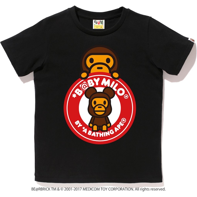 BAPE Medicom Toy Bearbrick Milo Busy Works Tee Black/Red