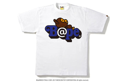 BAPE Medicom Toy Bearbrick Milo On Tee White/Blue