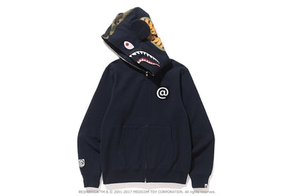 BAPE Medicom Toyshark Bear Full Zip Hoodie Navy
