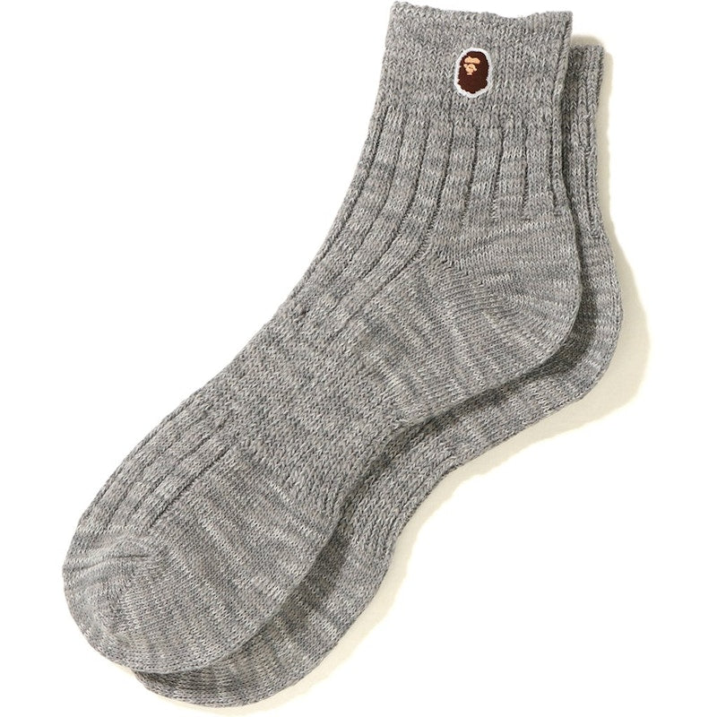 BAPE Melange Ankle Socks Grey