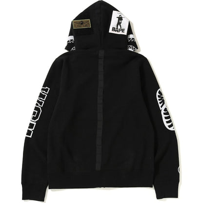 BAPE Military Shark Full Zip Hoodie Black