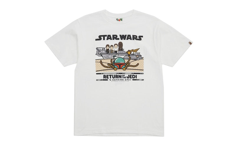 BAPE Star Wars Milo All Star Boba Fett Tee White