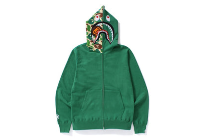 BAPE Milo Camo Milo Shark Full Zip Hoodie Green