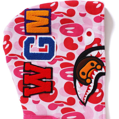 BAPE Milo Camo Milo Shark Full Zip Hoodie (Ladies) Pink