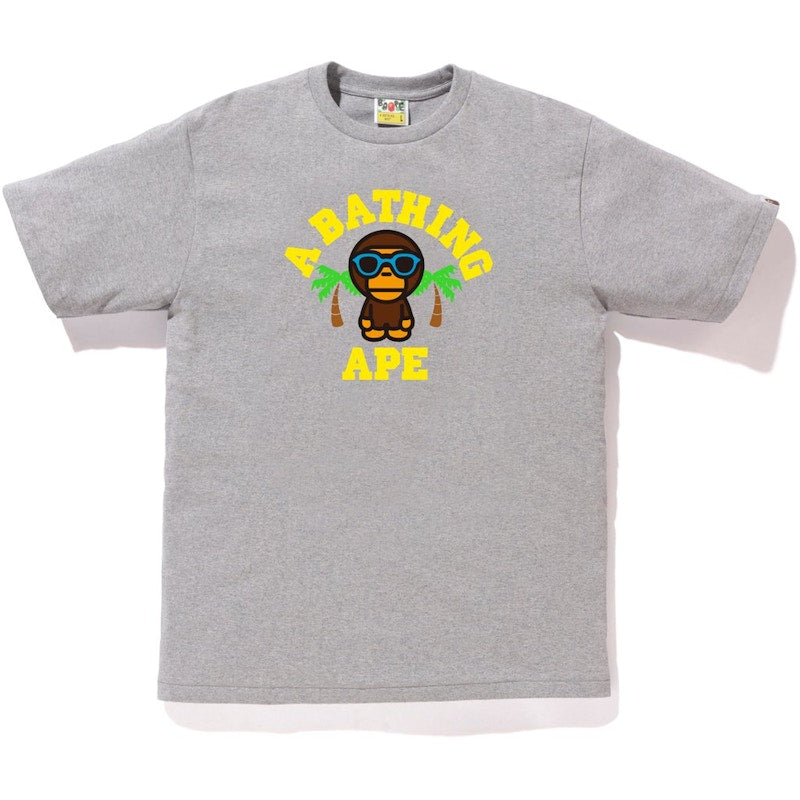 BAPE Milo College Summer Tee Gray