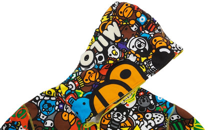 BAPE Milo Face Safari Full Zip Hoodie Multi