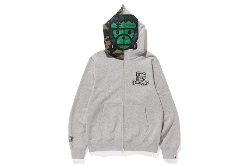 BAPE Milo Halloween Full Zip Hoodie Gray