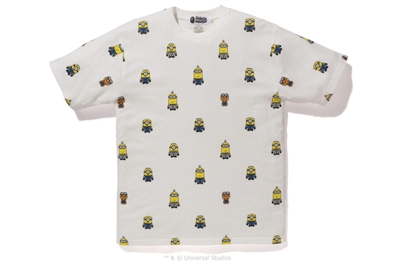 BAPE Minions Pattern Tee White