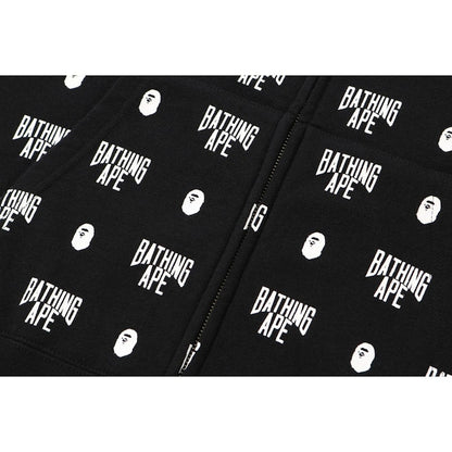 BAPE Monogram Full Zip Hoodie (SS19) Black