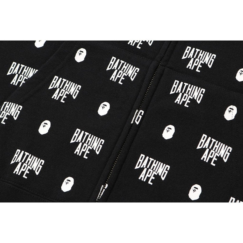 BAPE Monogram Full Zip Hoodie (SS19) Black