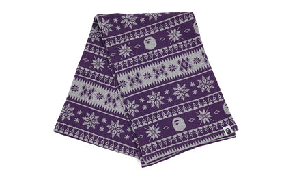 BAPE Monogram Scarf Purple